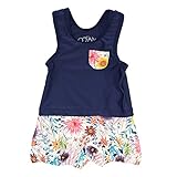 （オーシャンアンドグラウンド）Ocean＆Ground GIRL'Sベビーバルーングレコ水着 80 ネイビー