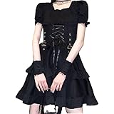 Amazon Co Jp ワンピース ゴシック ロリータ レディース 地雷系 服 かわいい メイド 服 Aライン ワンピース ドレス 日常着 大きいサイズ 服 ファッション小物