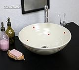 信楽焼　8カラーから選べる 洗面ボール　【赤点々 手洗い鉢（中型）　tr-3188】洗面鉢　洗面器　洗面シンク　洗面ボウル　洗面台　手洗い　手洗い器　陶器洗面　陶器　焼き物　しがらき焼　おしゃれ　オシ