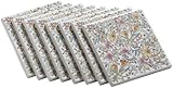 Kohler K-14207-FD-0 English Trellis Decorative Field Tile, White Dense Floral Pattern, White [並行輸入品]