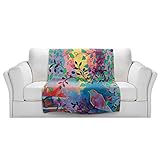 ブランケットウルトラソフトFuzzy 4サイズ！DIANOCHEデザインからby Kim Ellery SeekerホームDecor Unique Designer芸術的スタイリッシュな寝室アイデアC