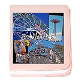CafePress – コニーアイランドBklyn赤ちゃん – スーパーソフトベビー毛布、新生児おくるみ ピンク 08756583266832E