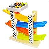 B.H. Select 木製 サーキット スロープ JOY@CarSlope レース トラック 滑り台 知育玩具 好奇心 創造力 認識力を育む お子様のプレゼントに最適