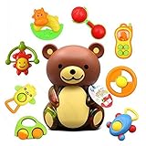 Happytime Baby's First Rattle and Teether Toy 8 Pieces Gift Sets by Happy-Time