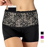 Stashbandz 旅行用マネーベルト/腰回りバッグ シリコーングリップ付きレース ワイドポケットx4 すべての携帯電話がフィット(Iphone6/6+/6s Plus/Note1～5/Google Nexus 6/Androidスマートフォン) M