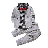 Aile Rabbit Baby Boy Gentry服セットフォーマルパーティー洗礼式ウェディングタキシードBow Suit US サイズ: M カラー: グレー
