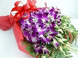 洋蘭　デンファレとグリーン 花束
