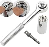 COM-SHOT 【 フリー サイズ 】 万能 ソケット 7～19mm 対応 ユニバーサル レンチ 修理 修復 【 3点 セット 】 MI-BANSOKE