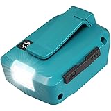 SHINGA ADP05 マキタUSBアダプタ互換 マキタ 14.4V 18Vバッテリー 対応 LED ライト付き USBアダプタ 夜間仕事 災害 停電 応急照明
