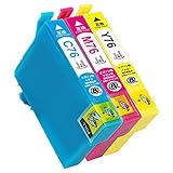 IC76 (C/M/Y) 3色セット 全色大容量 エプソン用 シアン・マゼンタ・イエロー 新互換インクカートリッジ 残量表示付き 最新型IC