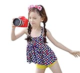 [FERE8890] 女の子 ベビー 水着 セパレート ビキニ プリンセス 紫外線カット キッズ水着 ショートパンツ 韓国風 スイミングプール 海外旅行 ネイビー M 適合身長100〜110cm