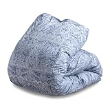 タンスのゲン ★新生活応援★ 羽毛布団 シングル 柄任せブルー系 ダウン70％ コインランドリーで洗える 充填量1.0kg 日本製 7年保証 ウォッシャブル 掛け布団 19110114(104191)