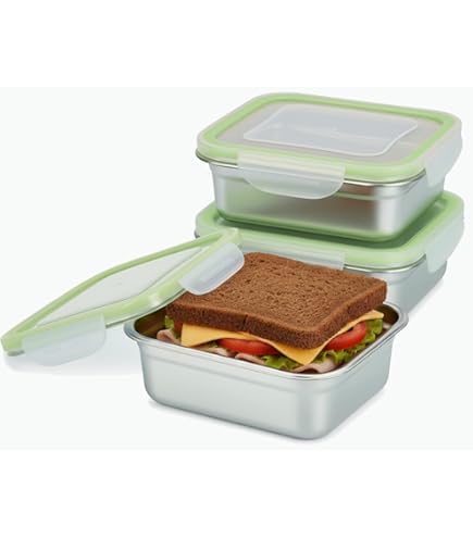 Amazon | Everusely - 蓋付きステンレススチール容器 - 5個セット