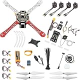 HAWK’S WORK F450 Kit drone con Pixhawk, Quadcopter da 450 mm fai da te da costruire, Libro e video gratuiti (B: Senza trasmettitore e ricevitore)