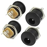 uxcell DC電源ジャック　ソケット基板　実装コネクタ　DC022 2.1x5.5mm　ヘッドフォン　４個入り