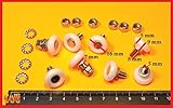 8 x Rodillo RODAMIENTO REPUESTO PARA Puertas de Cabina Ducha b16 16 mm
