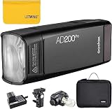 GODOX AD200Pro II AD200 Pro II AD200PROII TTL フラッシュ ストロボ、200Ws ポケットフラッシュライト AD200Pro 後継機 デュアル フラッシュ スピードライト ヘッド バッテリー付き