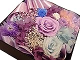 プリザーブドフラワー パルテール BOX (パープル)