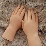 可愛い・子供 手の模型 シリコン ハンドモデル 小型 手 子供 両手 超リアル ハンドマネキン 3D 手模型 デッサン モデル 撮影 商品販売 デザイン 教学用 練習モデル ディスプレイ 等身大 1/1 (両手)