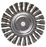 Weiler Dualife Standard Wire Wheel Brush, Round Hole, Steel, Partial Twist Knotted, 6 Diameter, 0.01