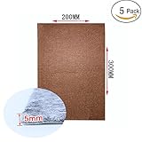 プレミアム家具フェルトパッド( 5 Largeピース) 5 mm厚Heavy DutyフェルトシートDIY家具アクセサリー長方形フェルトパッドを保護するHardwood Floors & Furnit