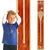 Growth Chart Art | Wooden Height Chart | Sports Growth Chart for Kids Boys & Girls | Sports Themed N
