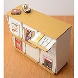 ディスプレイラック フレンチカントリーデザインの収納家具 フラップ扉6枚