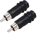 F-Factory φ3.5mm モノラルミニジャック(メス) → RCA ピンプラグ(オス) 変換プラグ 2個 PLG-N10-2P