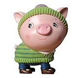 キュートグリーンセーターパターンPig Piggy BankウェディングXmasクリスマス誕生日バレンタインギフト