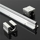 SBR 12 800 mm と 2 台の PC SBR 12 UU ブロックベアリングサポートされているリニアレールシャフトロッド