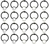 starPG ヘアゴム セッティング セット 20mm 径 アクセサリー 手芸 ハンドメイド パーツ 20組 (シルバー)