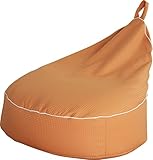 ジャンボ洋梨ビーズソファー (オレンジ) 【発泡ビーズ/日本製/体にフィットする】