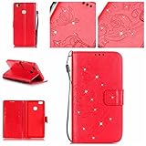 Huawei P9 Lite ケース, UNEXTATI 手帳型ケース Huawei P9 Lite ケース カバー 高品質 PUレザー 手帳型 ウォレット型 財布型 液晶保護 カード収納 スタンド機