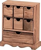 ミニ チェスト7D　 [W19.5 x D9 x H23cm] 天然木（パイン）　オイル仕上