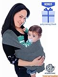 Wrapy Baby Sling Carrier With Natural Cotton Nursing Baby Wrap Great for Newborns to 35 lbs Breastfe