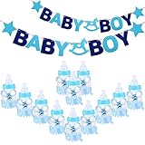 NUOLUX ベビーシャワーグッズ 哺乳瓶 キャンディーボトル 出産祝いバナー（Baby Boy）