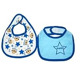 お買い得!![ベビービブ]スタイ2枚セット/malulu ブルー かわいい 21×14cm 赤ちゃん雑貨 グッズ 通販