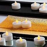Flameless無香電池式ティーライトとリアルなちらつきオレンジLED ‐電池含ま Set of 25 LC003706