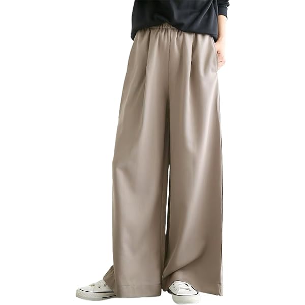 Amazon | [ICB] 【新色追加・防シワ・速乾・洗える】Fied ワイドパンツ