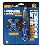 AccuSharp Sharp ' N Easy 2-step削り器とスポーツナイフ ブラック