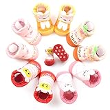 dicry 5ペアユニセックスベビーソックス3d Ears Non Skid動物ソックス幼児新生児の 6-18 Months マルチカラー