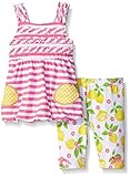 Nannette Little Girls 2 Piece Bubble Top Playwear Set Pink 12 Months [並行輸入品]