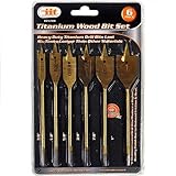 IIT 25700 6 Pc Titanium Wood Spade Bit Set Drill Bits 6" Long Boring, [並行輸入品]