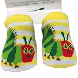 【はらぺこあおむし】ベビーソックス（黄色ボーダー）[078049]