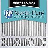 Nordic Pure 20 x 20 x 5l1 m14 + C - 1 Lennox x0585交換MERV 14 PlusカーボンAC炉エアフィルタ、qty-1
