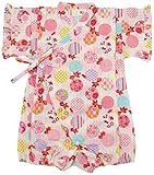 村信 小紋金魚柄 甚平風ロンパス 女児 オフ 70cm 71739 日本製