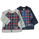 【アウトレット】La Chiave ジップアップカーディガン (80～130cm) キムラタンの子供服 グレー 80 ( 53358x53558-154 )