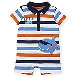 コアラベビーボーイズ半袖ストライプ襟付きロンパース – Little Dude