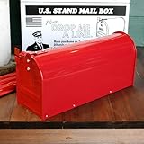 【U.S.STAND MAILBOX】Ｕ．Ｓ．スタンドメールボックス  ＜レッド＞　ポール付属