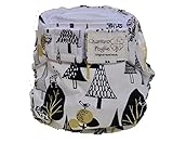 布おむつ本舗/ハンドメイド布おむつカバー/北欧の森の猫　Lサイズ【日本製 よつばのおむつ(quattro foglie)】/ふんわりインサーツ2枚セット